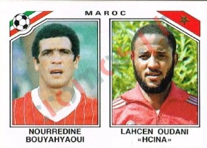 421 Nourredine Bouyahyaoui - Lahcen Oudani "Hcina" – FIFA World Cup Mexico 1986 Panini