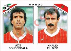 425 Aziz Bouderbala - Khalid El Bied – FIFA World Cup Mexico 1986 Panini