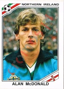 280 Alan McDonald – FIFA World Cup Mexico 1986 Panini