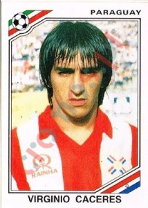 150 Virginio Caceres – FIFA World Cup Mexico 1986 Panini