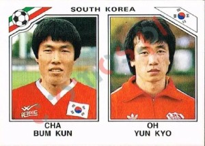 99 Cha Bum Kun - Oh Yun Kyo – FIFA World Cup Mexico 1986 Panini
