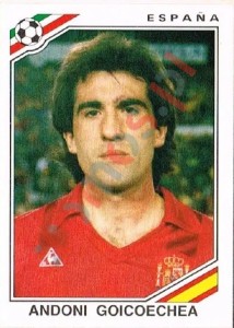 261 Andoni Goicoechea – FIFA World Cup Mexico 1986 Panini